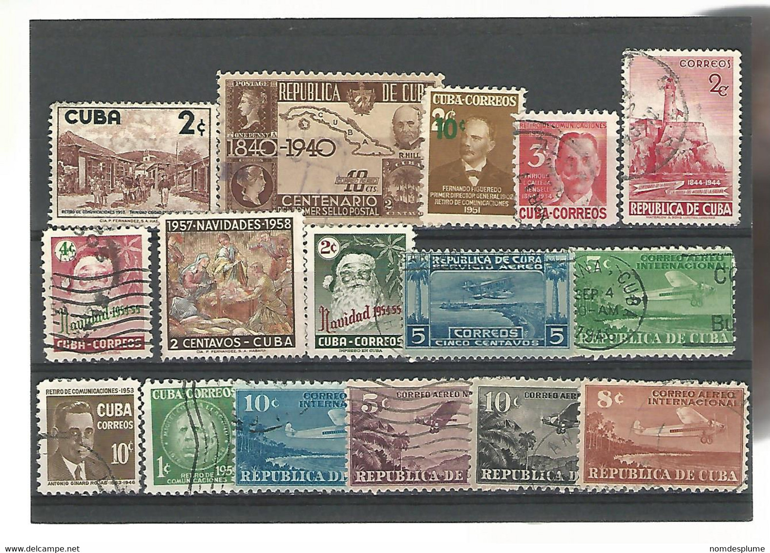 56205 ) Collection Cuba Postmark   Overprint - Collections, Lots & Series