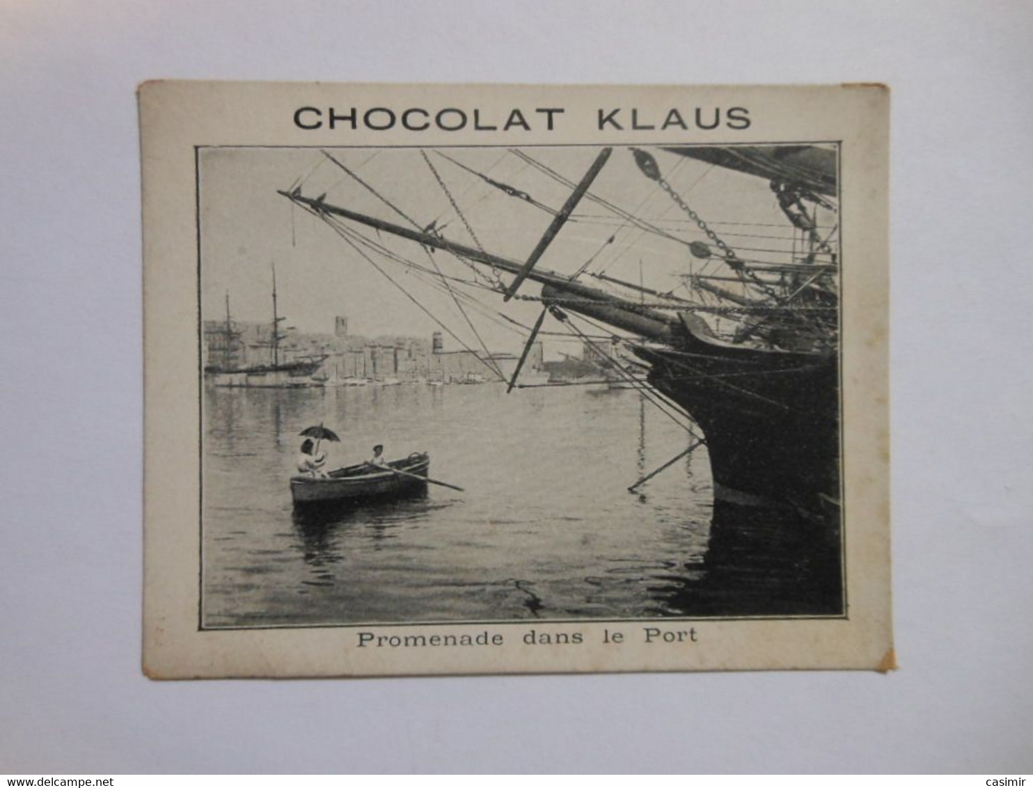 B0090e - Image Chromo CHOCOLAT KLAUS Promenade Dans Le Port - Chocolat
