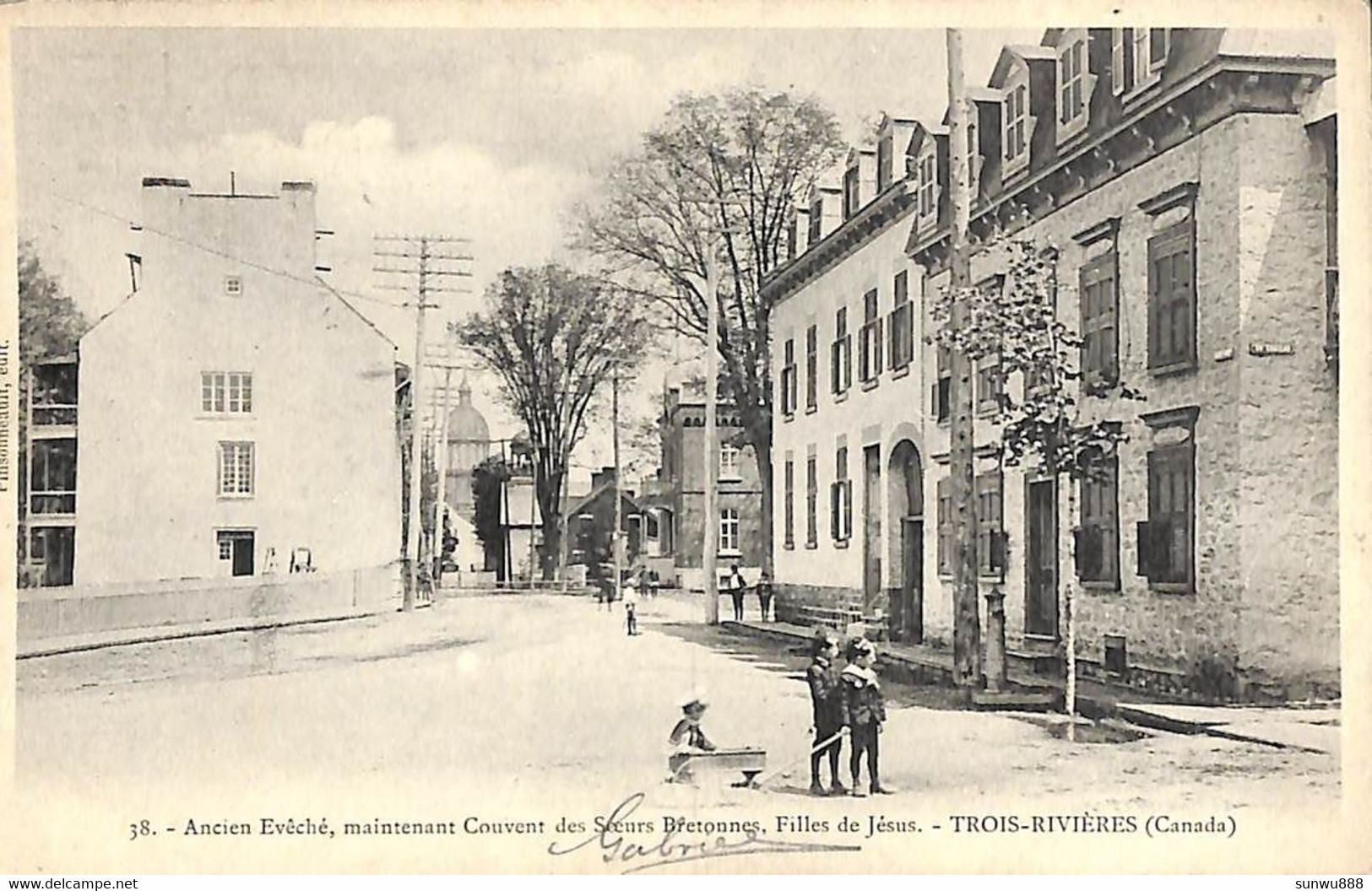 Trois-Rivières - Ancien Evêché, Couvent Des Soeurs Bretonnes, Filles De Jésus (animée 1906) - Trois-Rivières