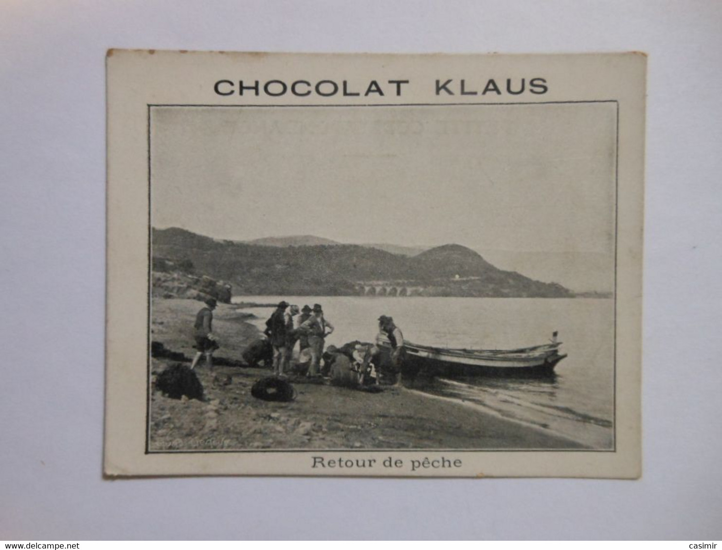 B0091b - Image Chromo CHOCOLAT KLAUS Retour De Pêche Pêcheurs - Chocolat