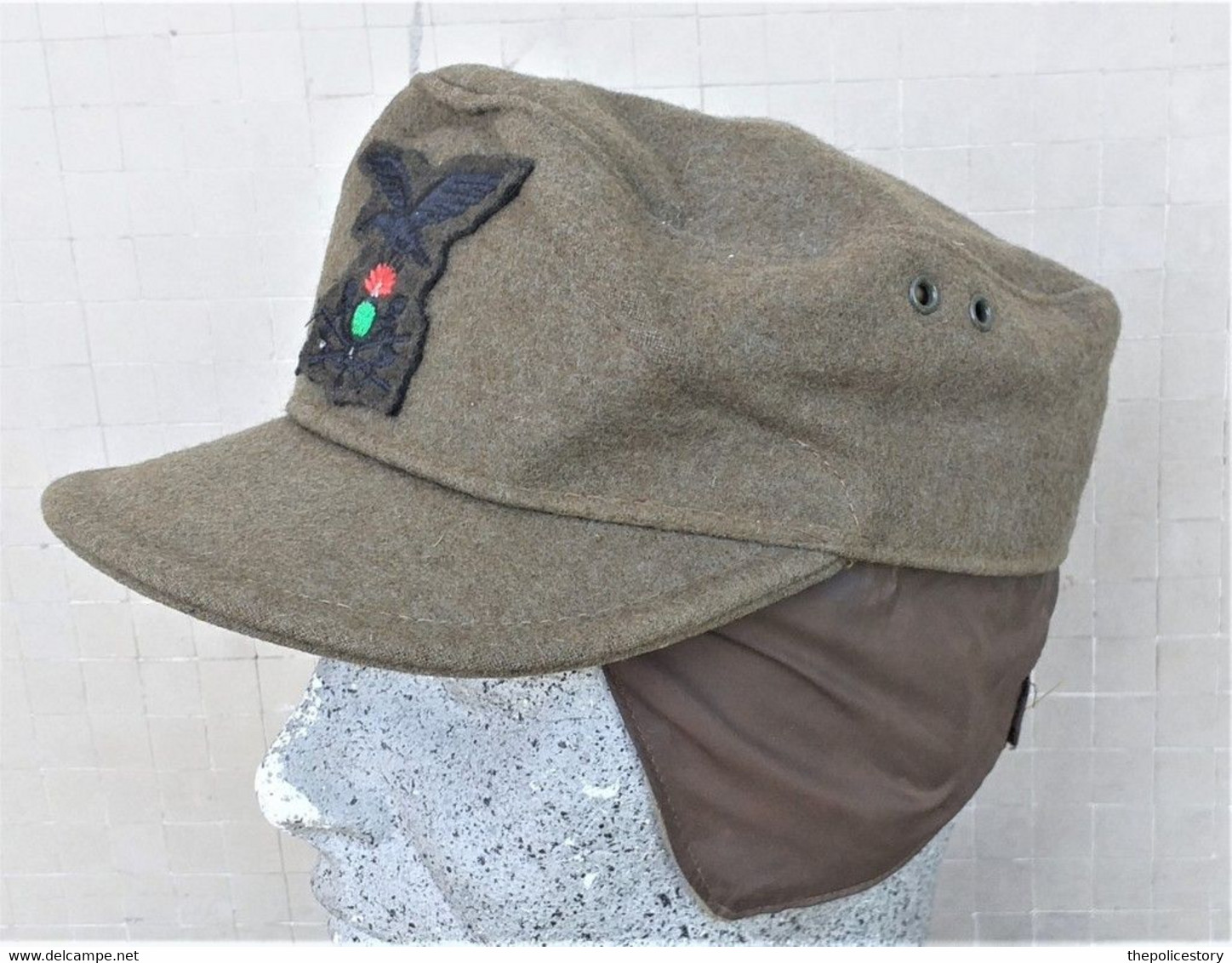 Berretto da campo vintage Alpini E.I. Genio Guastatori usato completo tg. 56