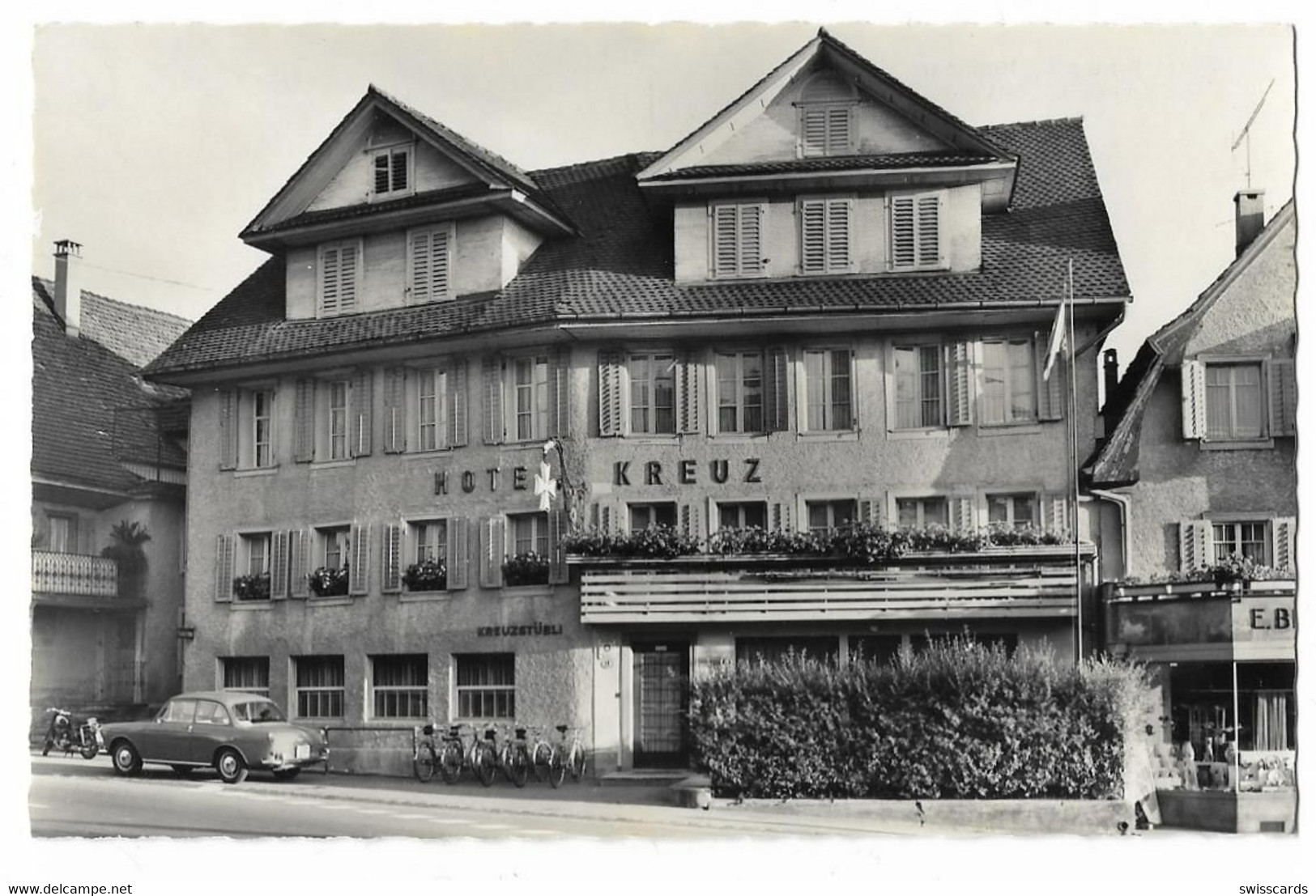 HOCHDORF: Hotel Kreuz Mit Oldtimer ~1950 - Hochdorf