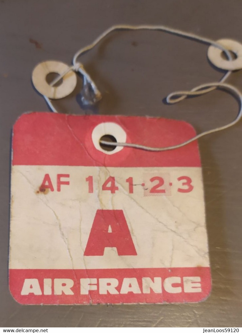 AIR FRANCE - Ancienne étiquette à Bagages Avion Aviation  Années 60 - Aufklebschilder Und Gepäckbeschriftung