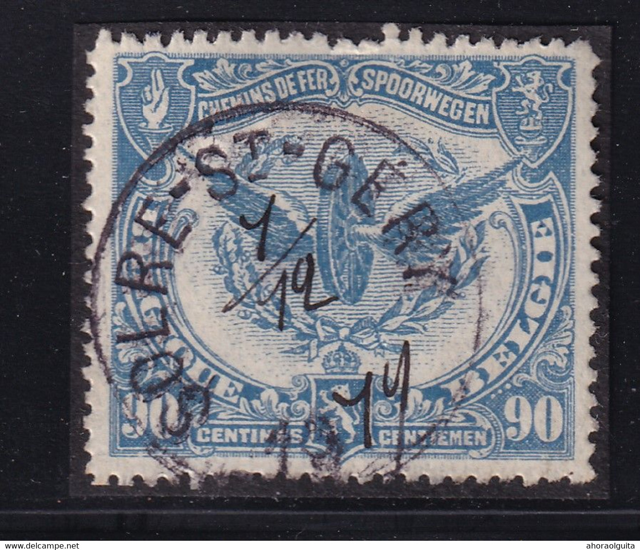 653/37 -- Timbre Chemin De Fer Cachet De FORTUNE 1919 Centre Vide SOLRE ST GERY Dateur Manuscrit - Andere & Zonder Classificatie