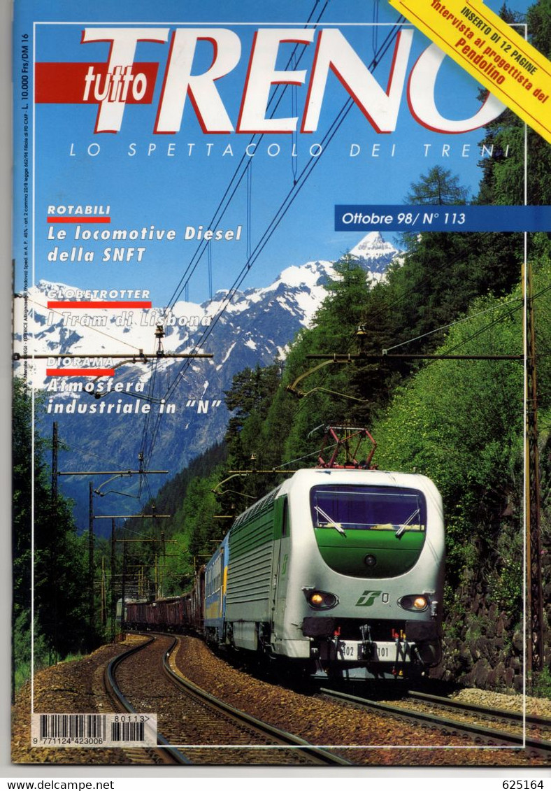 Magazine TUTTO TRENO No 113 Ottobre 1998  - En Italien - Ohne Zuordnung