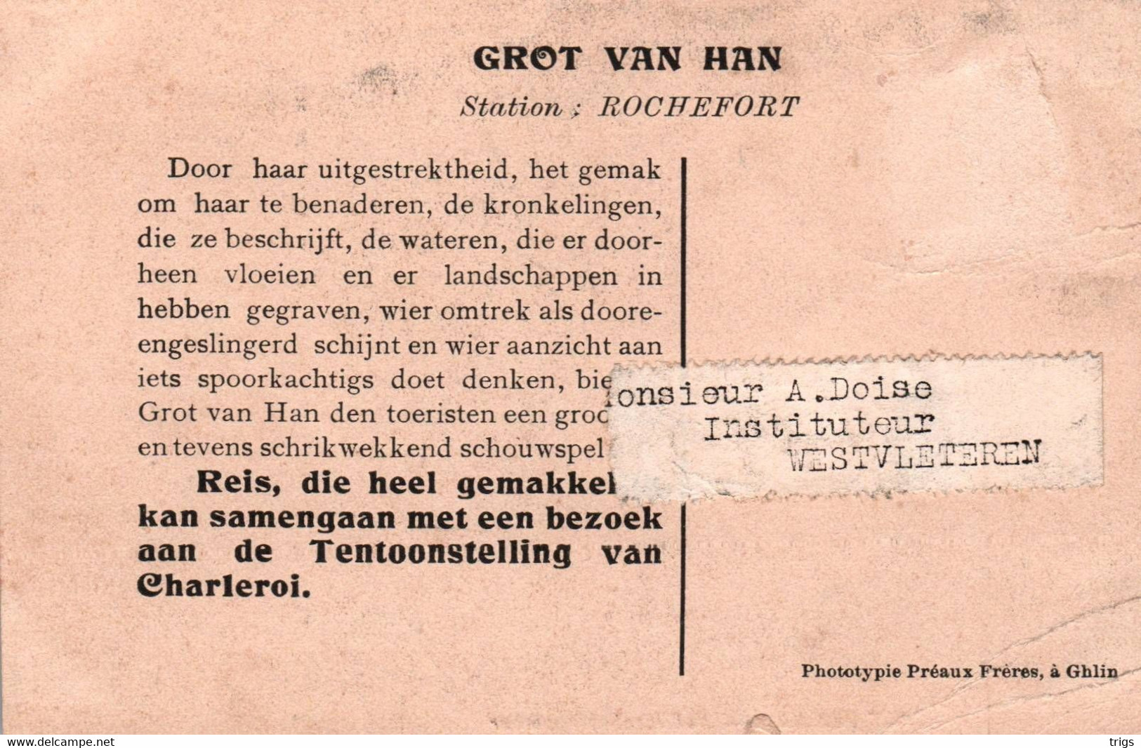 Grot Van Han - Het Inschepingsmeer - Rochefort