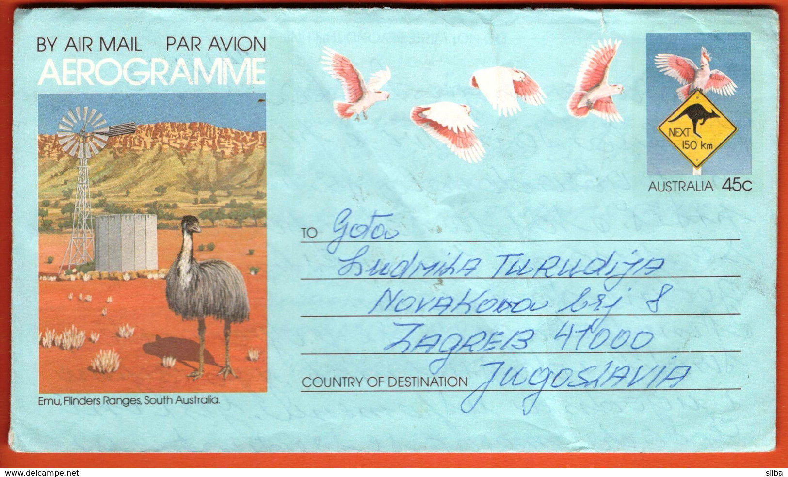 Australia / Aerogramme 45 C / Emu, Flinders Ranges, South Australia - Aérogrammes