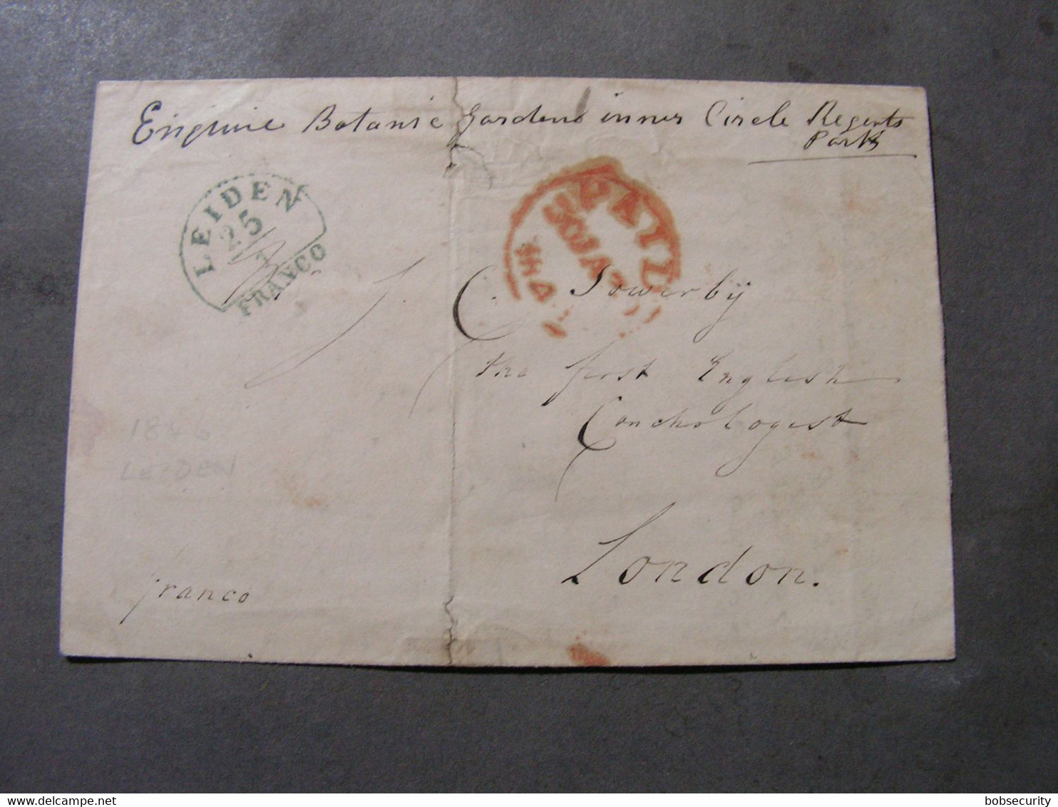 Leiden To London  Briefteil  1846  Mit  Inhalt - ...-1855 Prefilatelia
