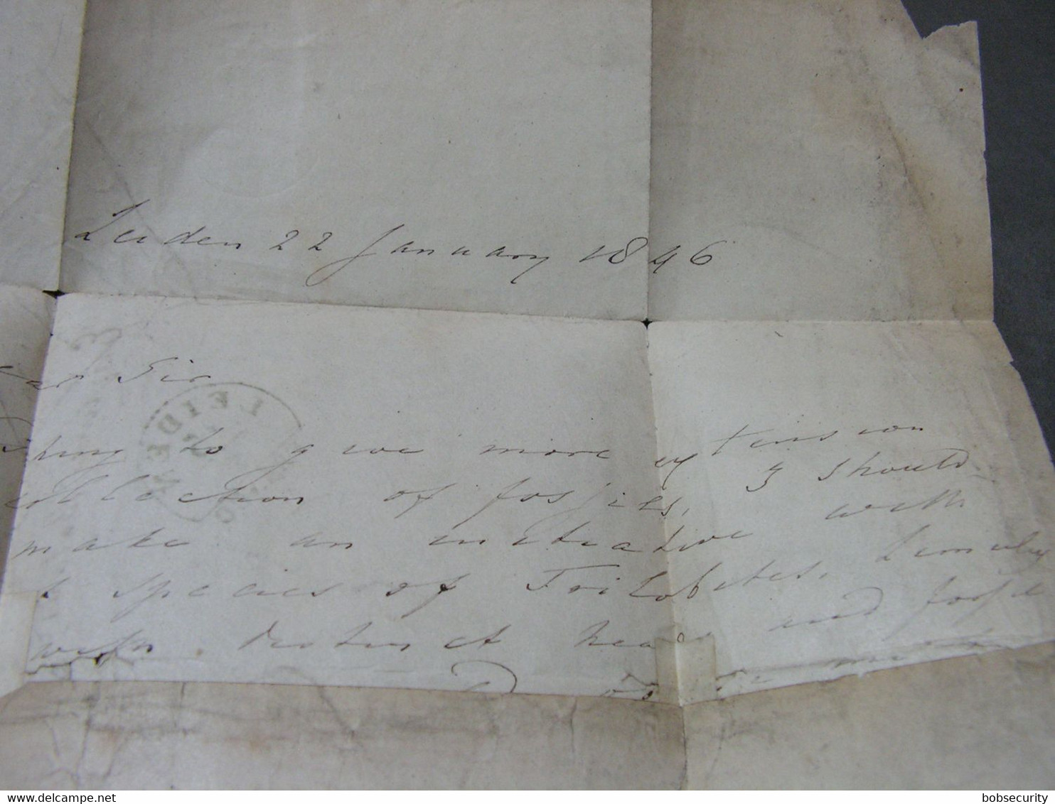 Leiden To London  Briefteil  1846  Mit  Inhalt - ...-1855 Prephilately