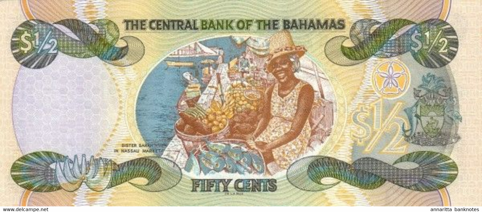 Bahamas 50 Cents 2001, UNC (P-68a, B-334a) - Bahamas