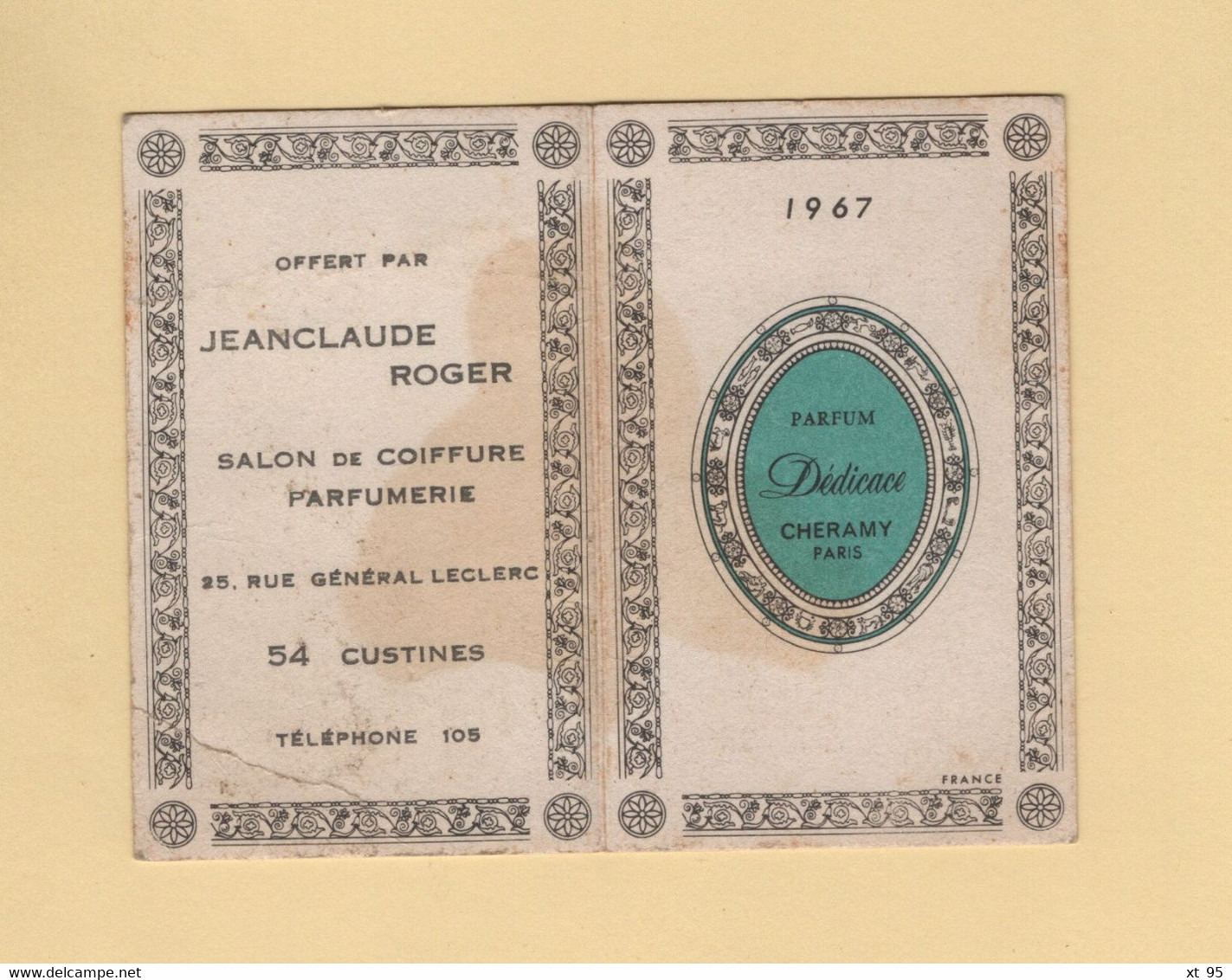 Calendrier - 1967 - Custines - Meurthe Et Moselle - Salon De Coiffure - Formato Piccolo : 1961-70