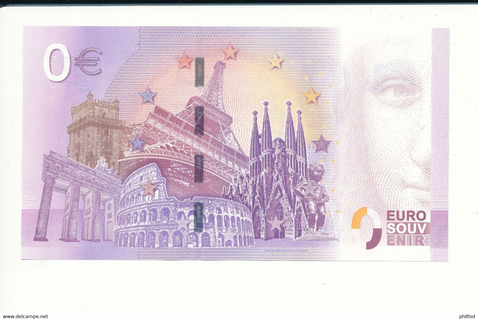 Billet Souvenir - 0 Euro - VENL - 2017-1 - IBIZA - N° 3681 - Lots & Kiloware - Banknotes