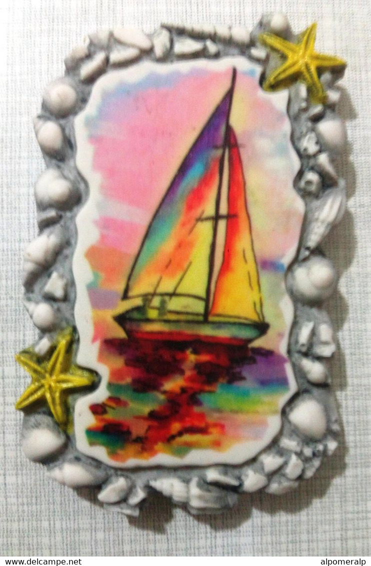 Magnet, Sailboat 6 X 9 Cm - Other & Unclassified