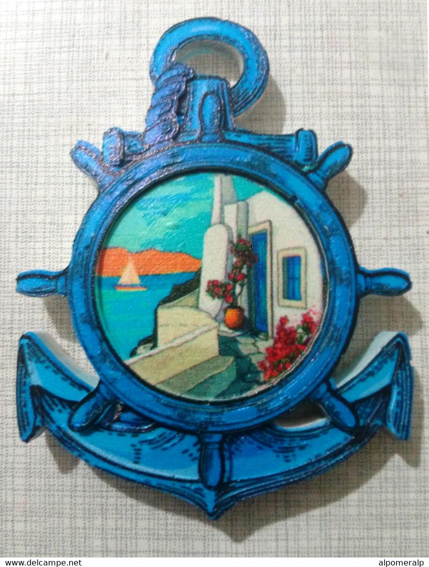 Magnet, Nautical Symbol Anchor 6,4 X 8,3cm - Autres & Non Classés
