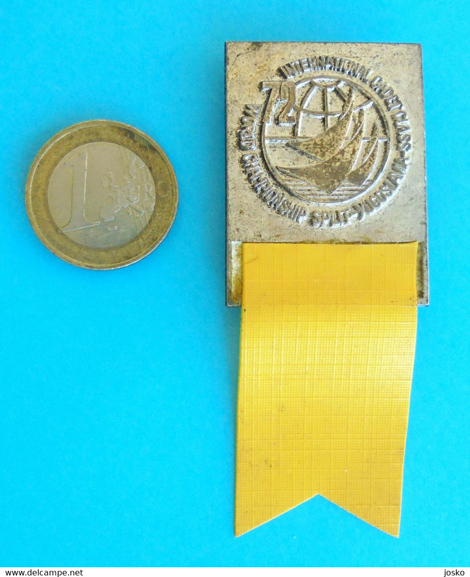 SAILING - 1972 INTER. CADET CLASS WORLD CHAMPIONSHIPS Large Participant Badge * Voile Vela Segeln Zeilen Segling Seiling - Vela