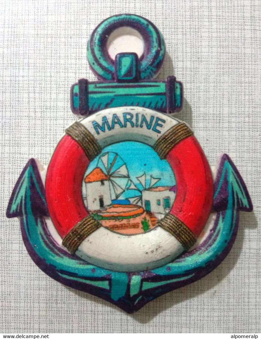 Magnet, Nautical Symbol, Anchor 7,6 X 8,1cm - Autres & Non Classés