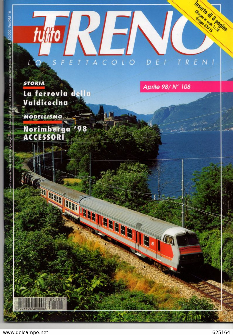 Magazine TUTTO TRENO No 108 Aprile 1998   - En Italien - Unclassified