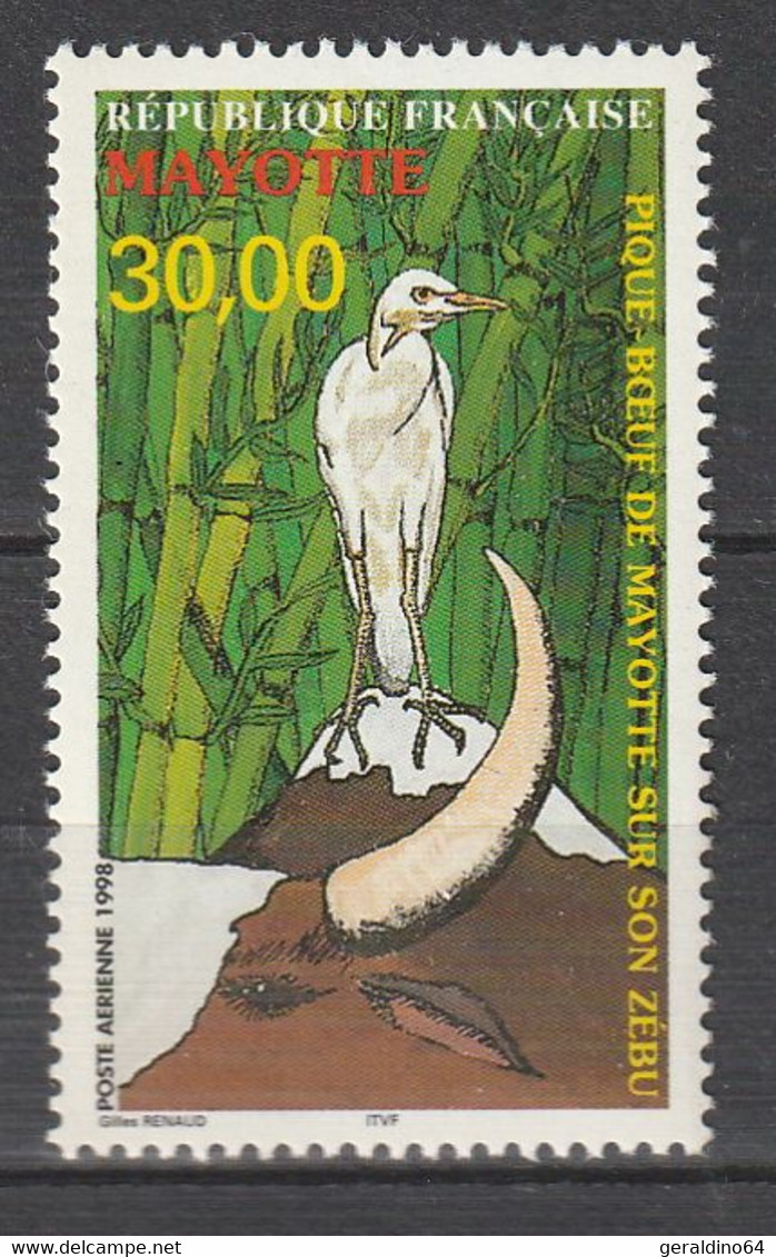 Mayotte 1998 Flugpost Reiher Mi 45 ** Postfrisch MNH - Luftpost