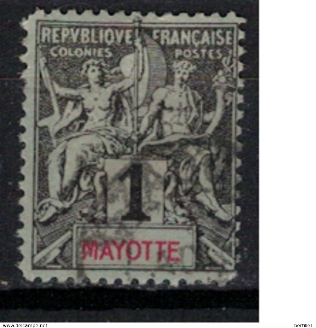 MAYOTTE           N°     YVERT  1  OBLITERE       ( Ob  10/17 ) - Oblitérés