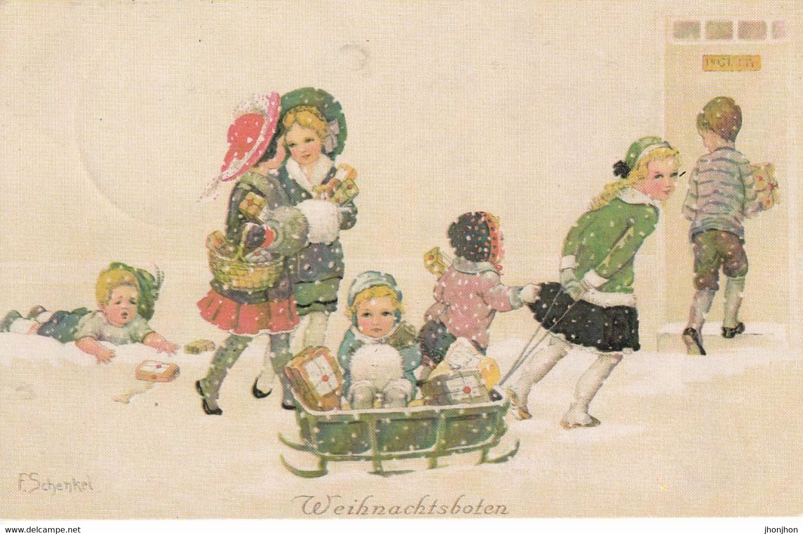 PC(Reply) Used 1993 - From The Collection Of The Toy Museum In The Old Town Hall Tower In Munich. Christmas Messengers - Schenkel, Franziska