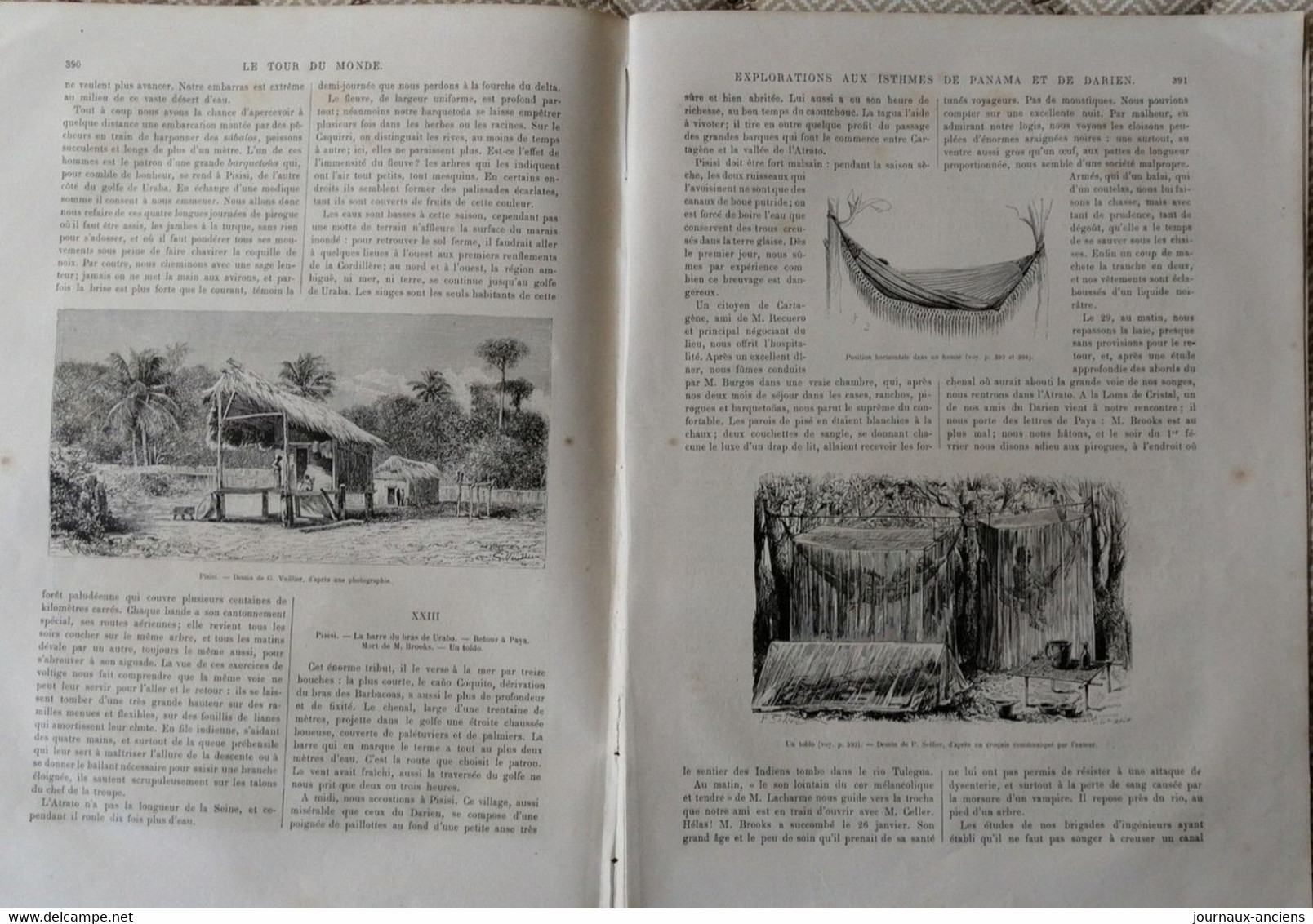 1880 EXPLORATIONS AUX ISTHMES DE PANAMA ET DARIEN - CAQUIRI - PISISI - GARAPATES - LE TOUR DU MONDE - Riviste - Ante 1900