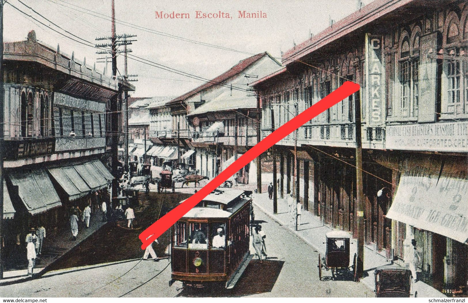 AK Manila Modern Escolta Restaurant Hotel Bank Tram Tramway Electrico Philippinen Philippines Filipinas Asie Asia Asien - Philippines