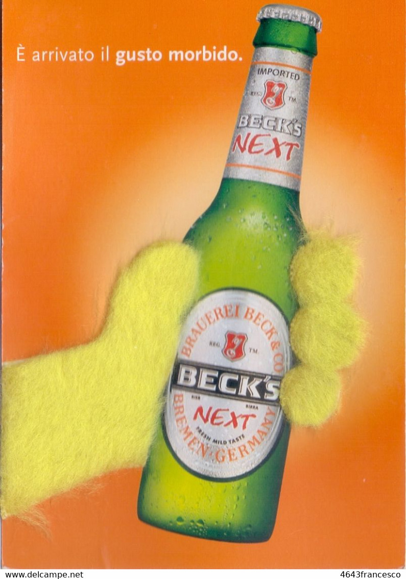 Cartolina Pubblicitaria Della Birra BECK'S - Cartes Stéréoscopiques