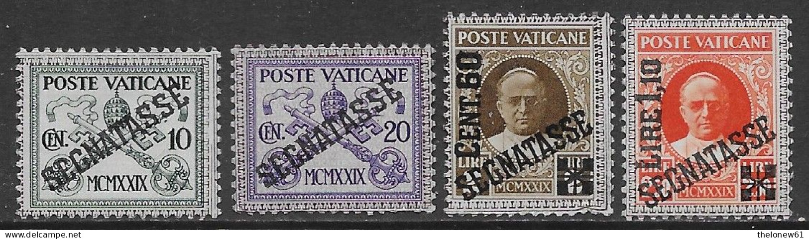 Vaticano Vatican 1931 Segnatasse Conciliazione Soprastampato 4val Sa N.S2-S3,S5-S6 Nuovi MH * - Impuestos