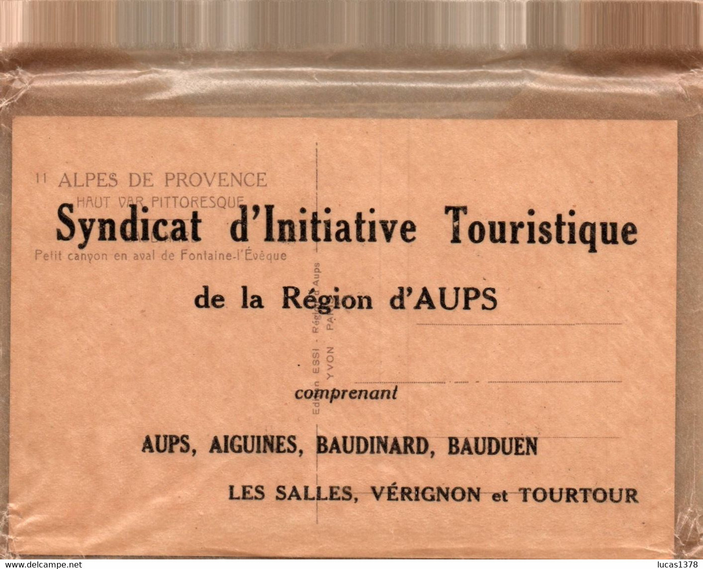 83 / ENVELOPPE SYNDICAT D INITIATIVE REGION AUPS AVEC 17 CARTES /  A VOIR / AIGUINES BAUDINARD BAUDUEN AUPS ETC ...... - Aups