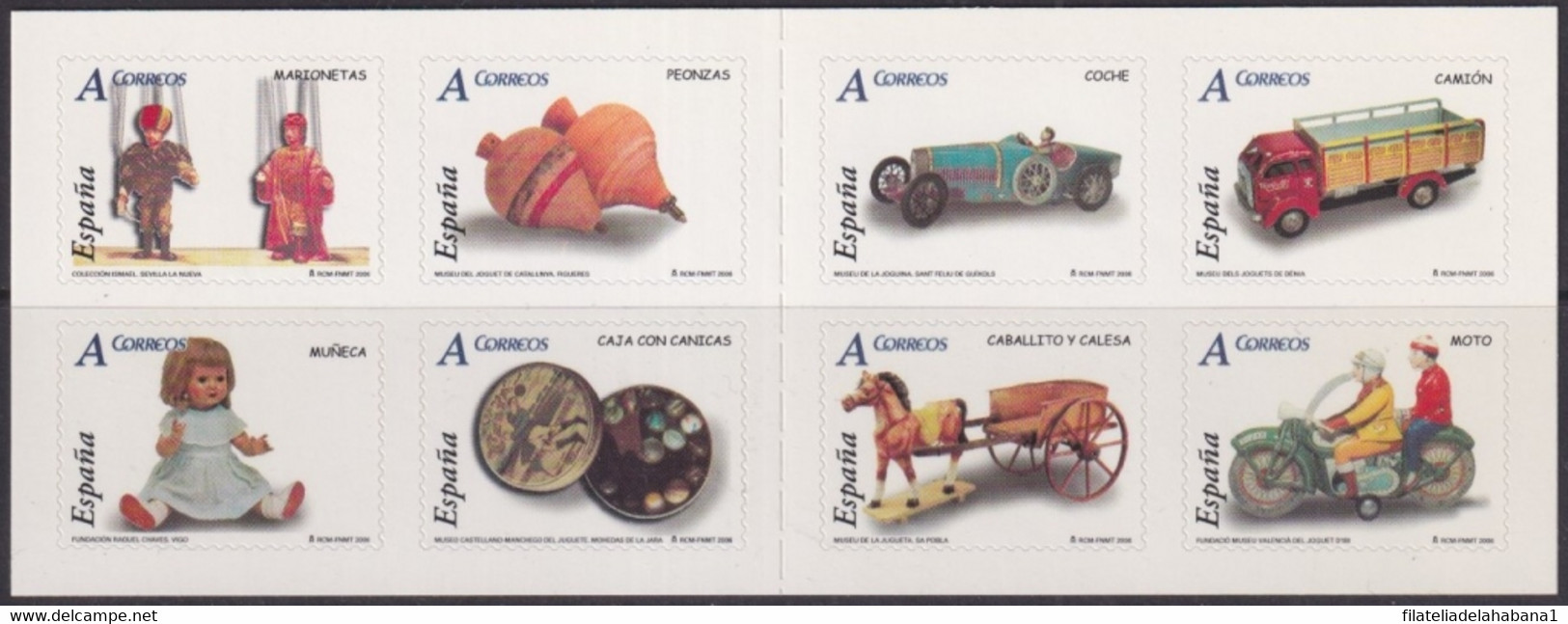 F-EX29011 ESPAÑA SPAIN MNH 2006 BOOKLED JUGUETES ANTIGUOS OLD TOYS DOLLS MOTO HORSE. - Puppen