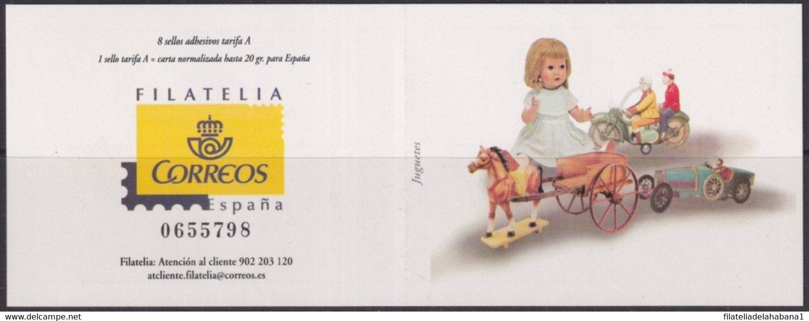 F-EX29011 ESPAÑA SPAIN MNH 2006 BOOKLED JUGUETES ANTIGUOS OLD TOYS DOLLS MOTO HORSE. - Dolls