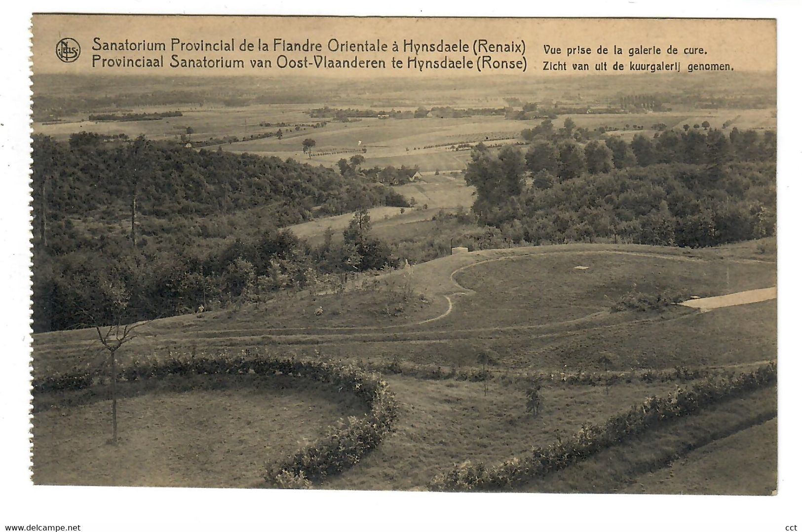 Ronse  Renaix   Sanatorium Provincial De La Flandre Orientale à Hynsdaele   Vue Prise De La Galerie De Cure - Ronse