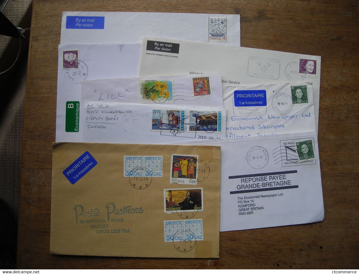 1990s 22 Enveloppes Envoyé De La Suède - Storia Postale