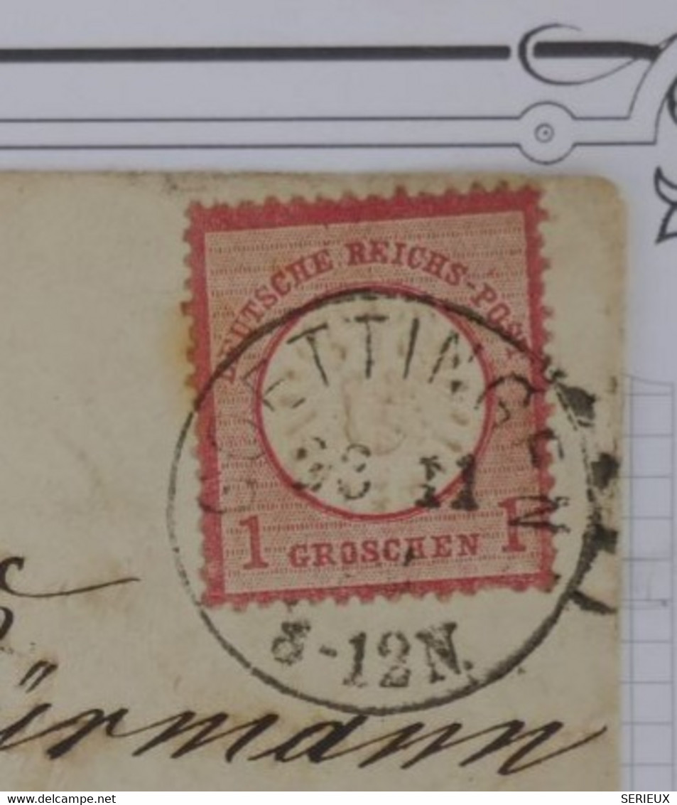 BD8 GERMANY BELLE LETTRE 1872 GOTTINGEN  POUR KELLIEHAUSEN +AFFRANC. INTERESSANT - Lettres & Documents