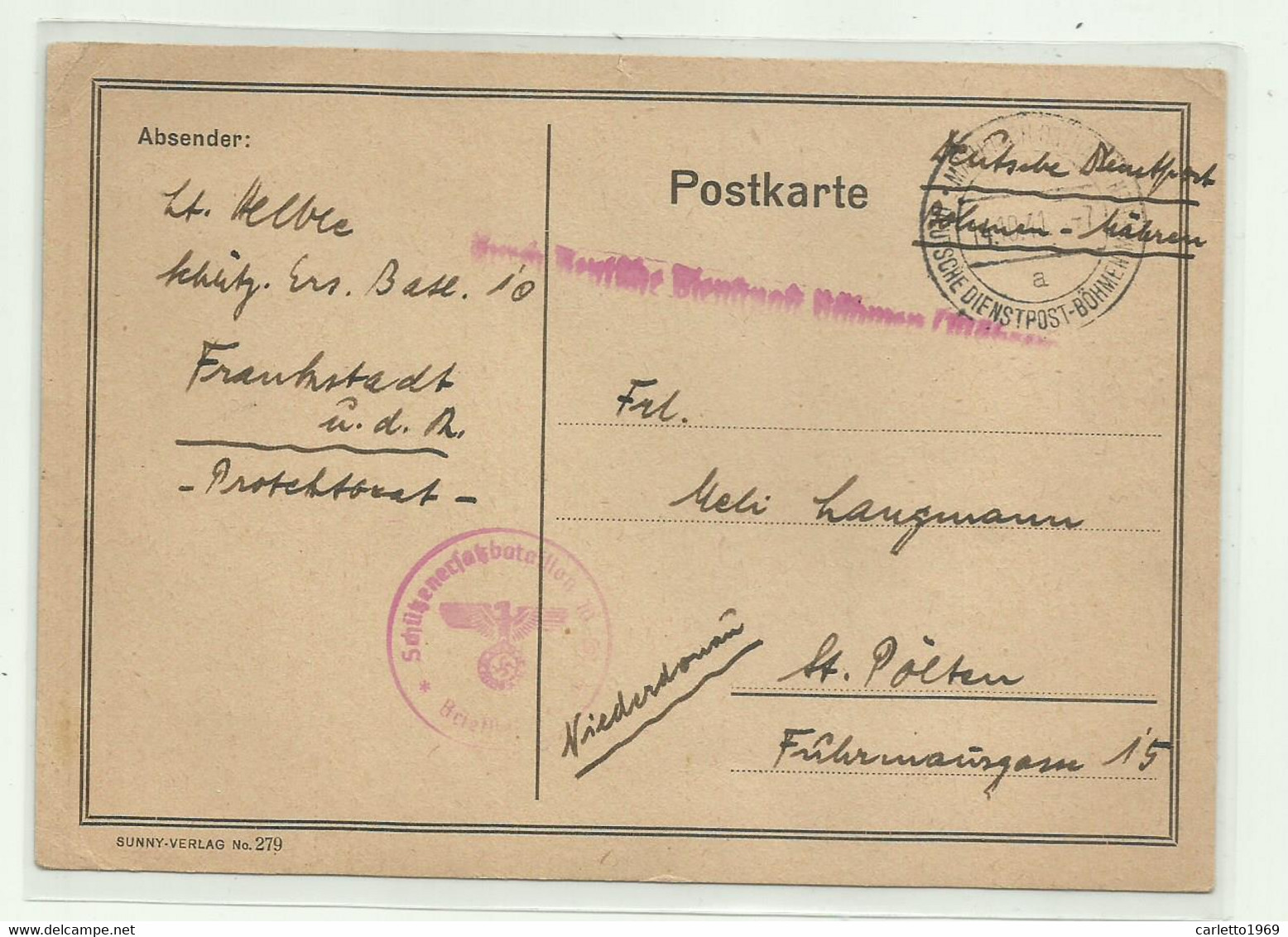 POSTKART FRANKFURT A 1941 - Lettres & Documents