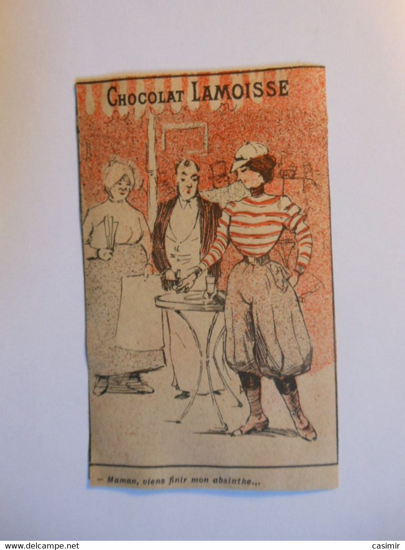 B0097c - Image Chromo CHOCOLAT LAMOISSE - Maman, Viens Finir Mon Absinthe ... 7 RUE VILLENEUVE à TOULOUSE - Chocolat