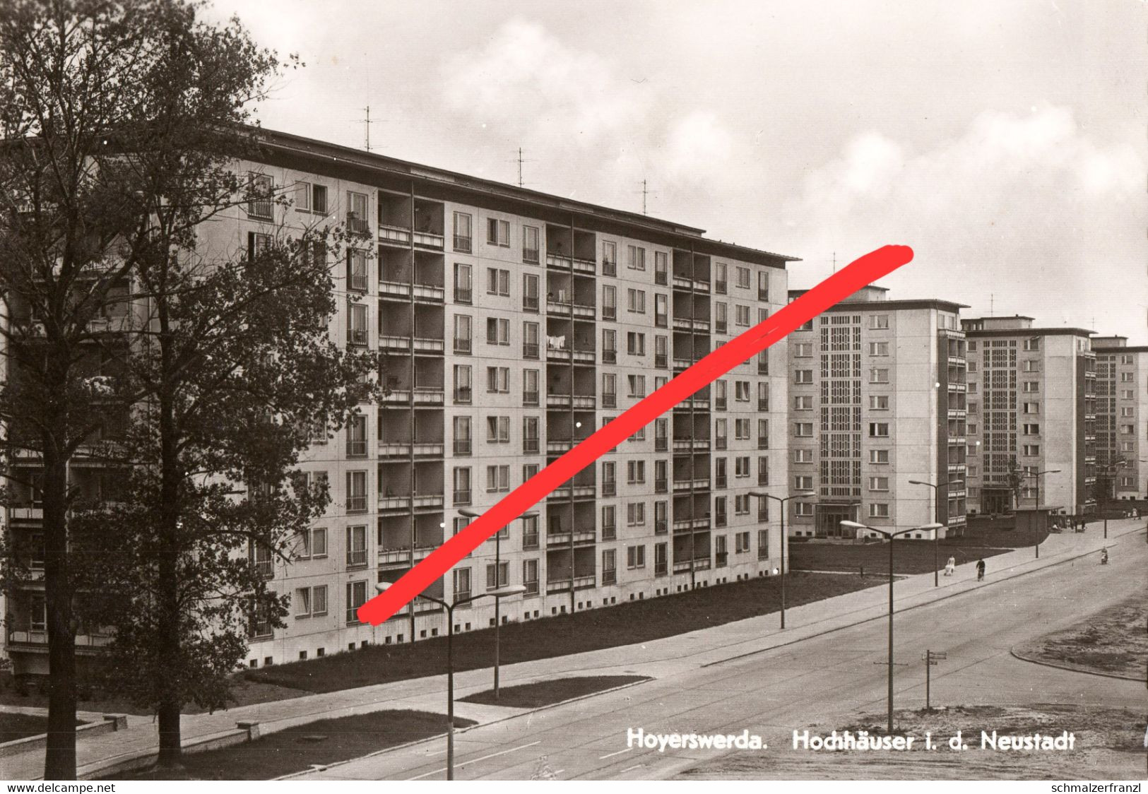 AK Hoyerswerda Wojerecy Neustadt Wohnkomplex Neubaugebiet A Bautzener Allee Südstraße Straße A B C D E Zeißig DDR - Hoyerswerda