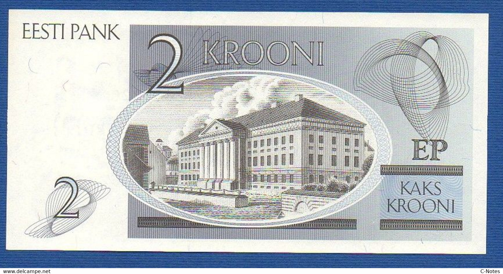 ESTONIA - P.70a – 2 Krooni 1992 UNC, Serie AA 2467320 - Estonia