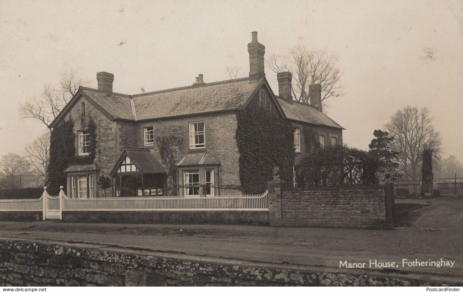 Manor House Fotheringhay Northampton Antique RPC Postcard - Northamptonshire