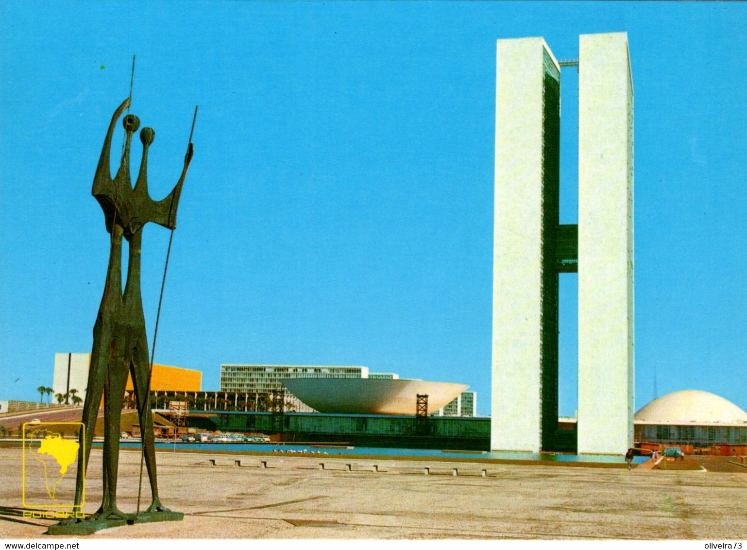 BRASIL - BRASÍLIA - Os Guerrilheiros De Bruno Giorgi E Palácio Do Congresso Nacional - Brasilia