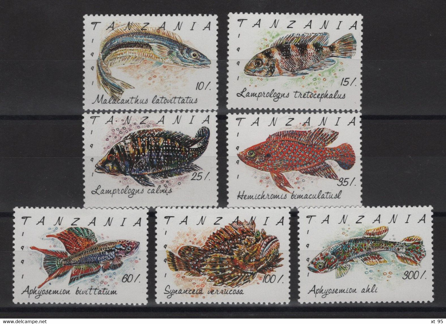 Tanzanie - N°847 à 852 - Faune - Poissons - Cote 10€ - * Neufs Avec Trace De Charniere - Tansania (1964-...)