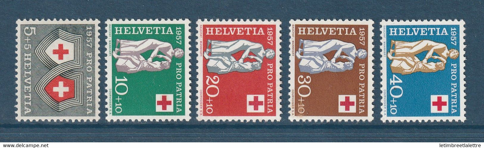 ⭐ Suisse - YT N° 590 à 594 ** - Neuf Sans Charnière - 1957 ⭐ - Ungebraucht