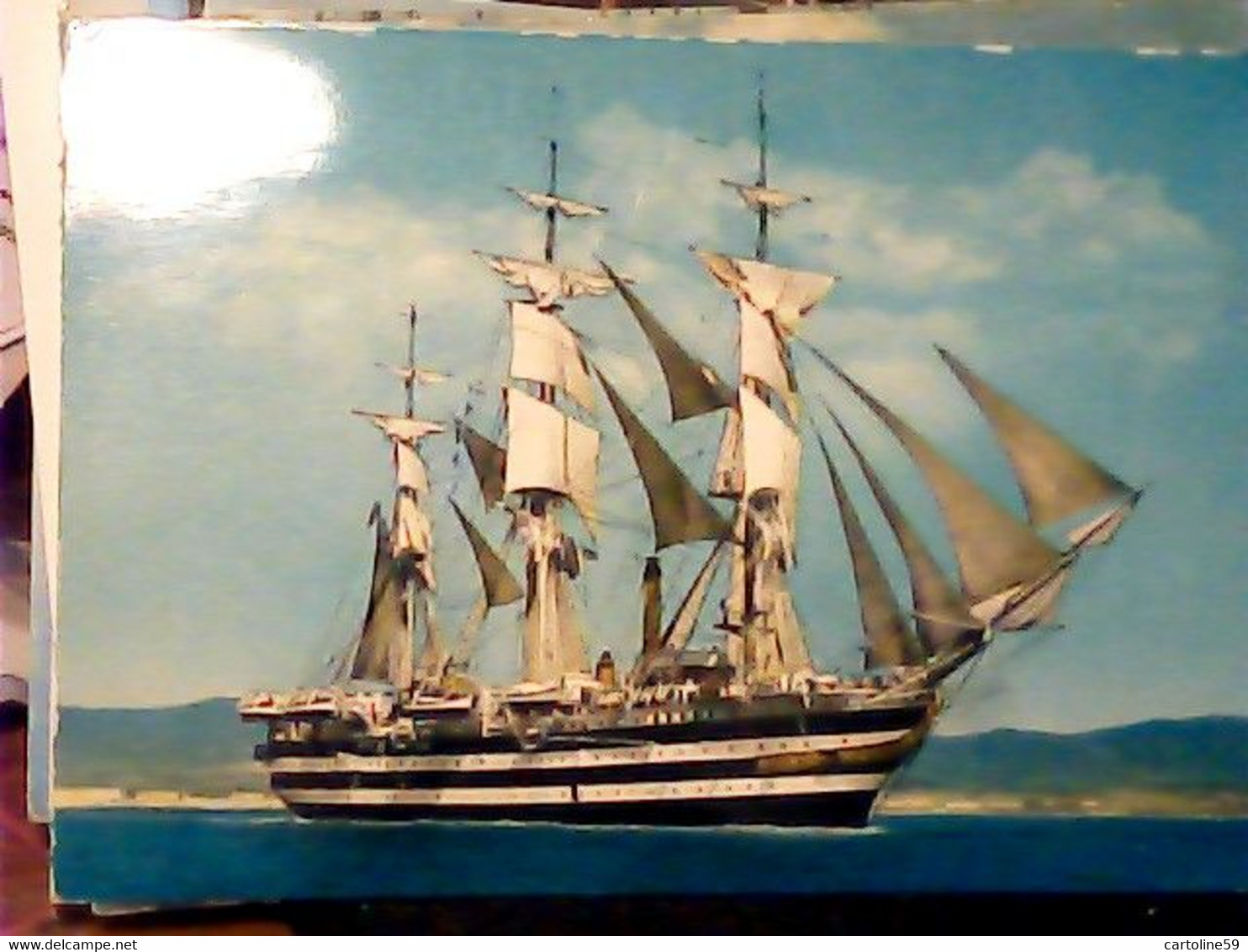 4 CARD LIVORNO NAVE SCUOLA  VELA AMERIGO VESPUCCI   VBN1975   IV957 - Livorno