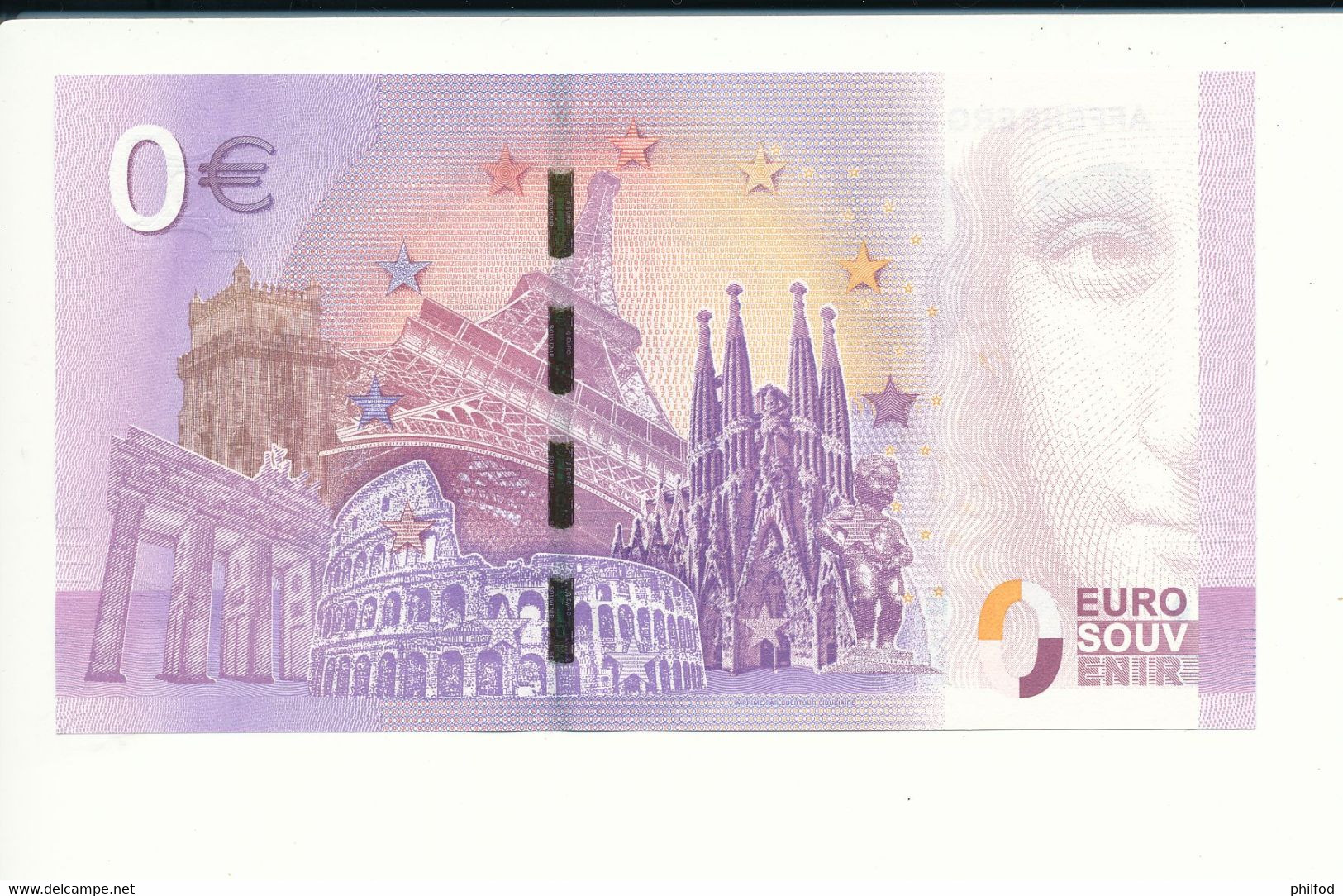 Billet Souvenir - 0 Euro - XEJB - 2017-2 - AFFENBERG SALEM - N° 6351 - Billet épuisé - Mezclas - Billetes