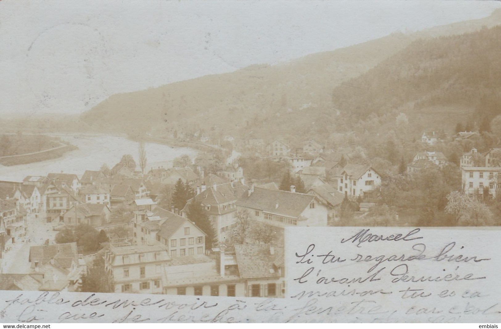 RHEINECK - Vue Générale. Carte Photo Originale 1901 Cliché Privé - Rheineck