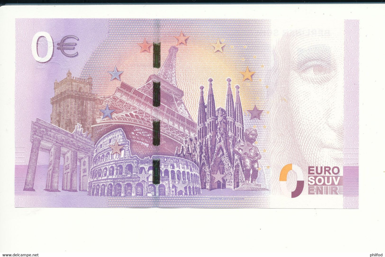 Billet Souvenir - 0 Euro - XEJQ - 2017-3 - BERLINER SCHLOSS - N° 6789 - Billet épuisé - Kiloware - Banknoten