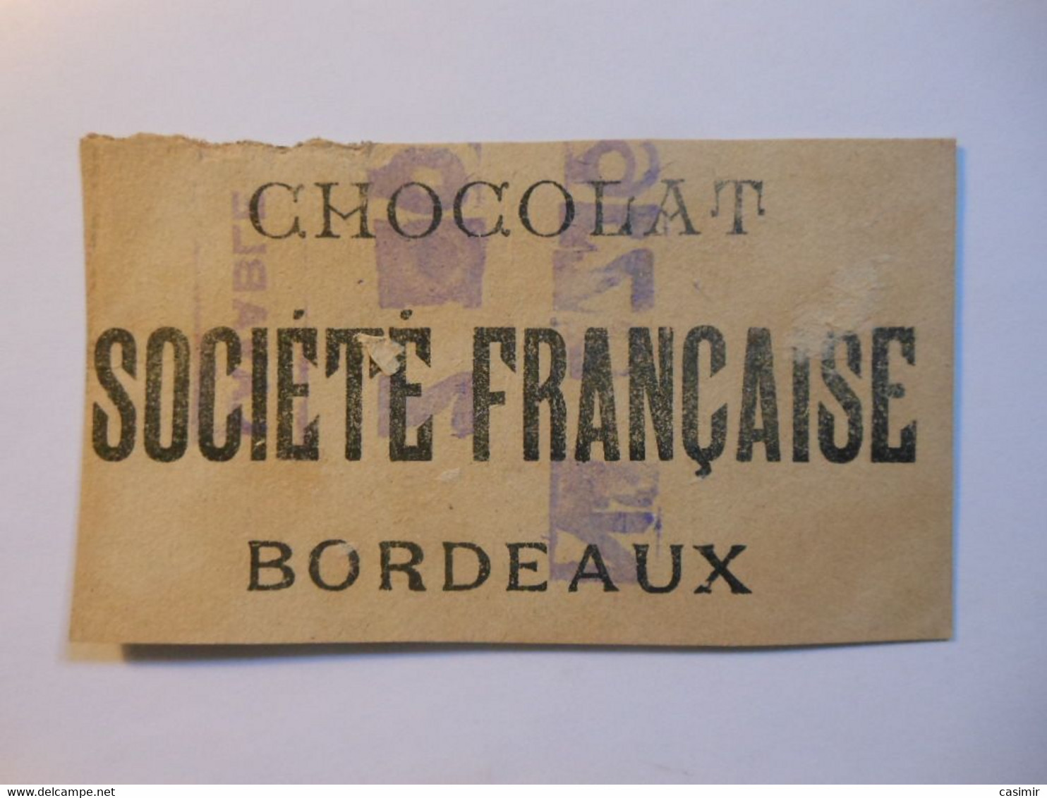 B0098a - Image Chromo CHOCOLAT SOCIETE FRANCAISE BORDEAUX - Chocolat