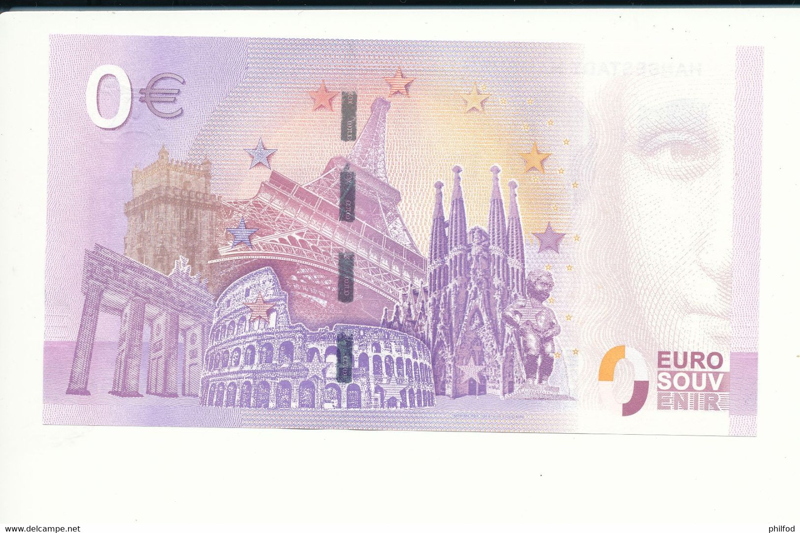 Billet Souvenir - 0 Euro - XENG - 2017-1 - HANSESTADT HAMBURG - LANDUNGBRÜCKEN LIMITED EDITION - N° 4236 - Vrac - Billets