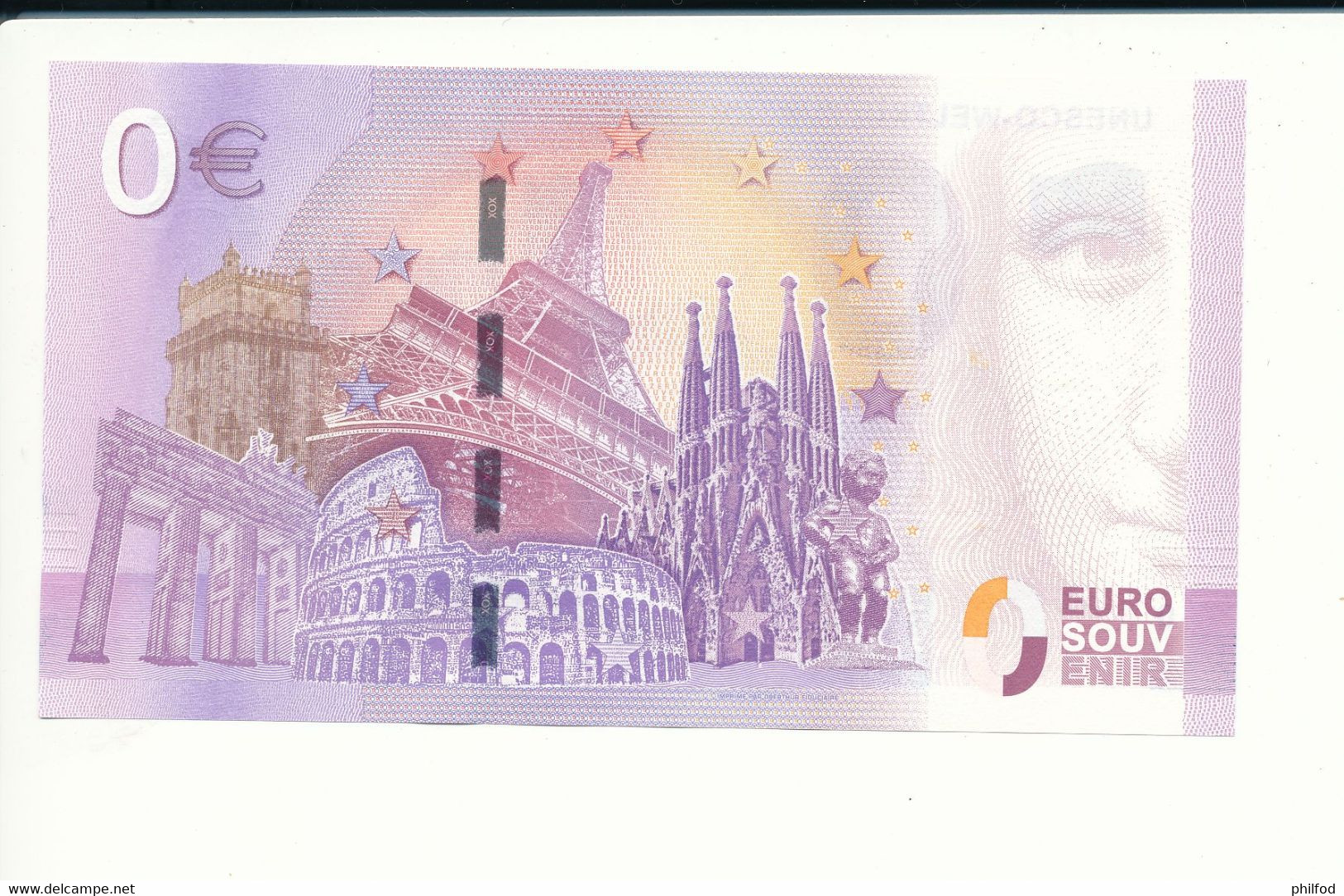 Billet Souvenir - 0 Euro - XEHB - 2017-4 - UNESCO - WELTKULTURERBE WARTBURG - N° 9657 - Kilowaar - Bankbiljetten