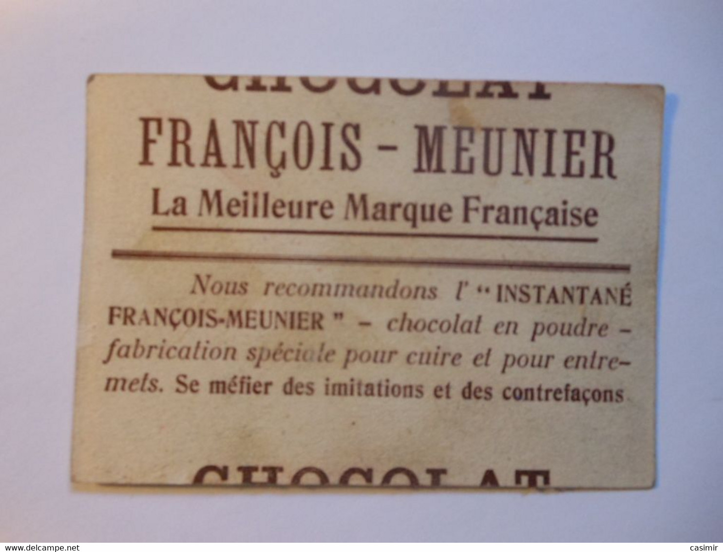 B0099b - Image Chromo CHOCOLAT FRANCOIS MEUNIER - Cauterets Le Pont D'Espagne - Chocolat
